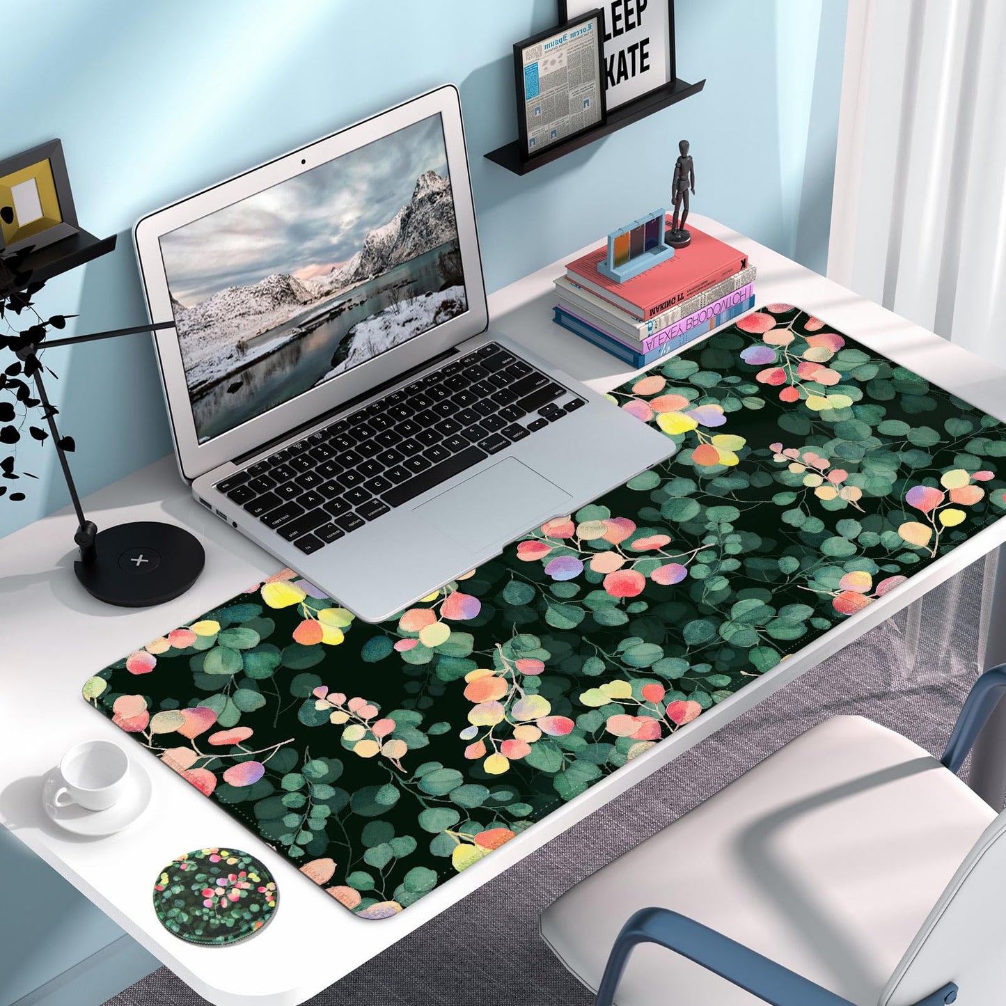 Large Gaming Mouse Pad with Coaster,Desk Matt for Desktop,Desk Mat-Tree