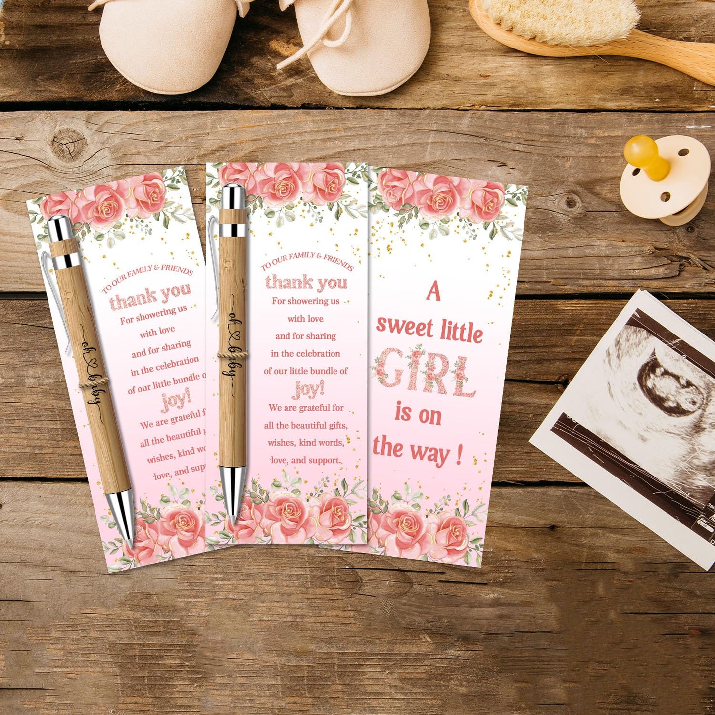Toerifer 30 Pcs Floral Baby Shower Gifts, Gender Reveal Favors for 30 Guest, Baby Shower Sets