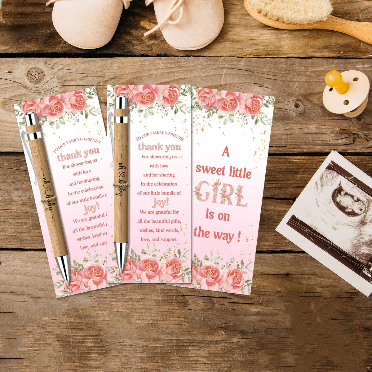 Toerifer 30 Pcs Floral Baby Shower Gifts, Gender Reveal Favors for 30 Guest, Baby Shower Sets