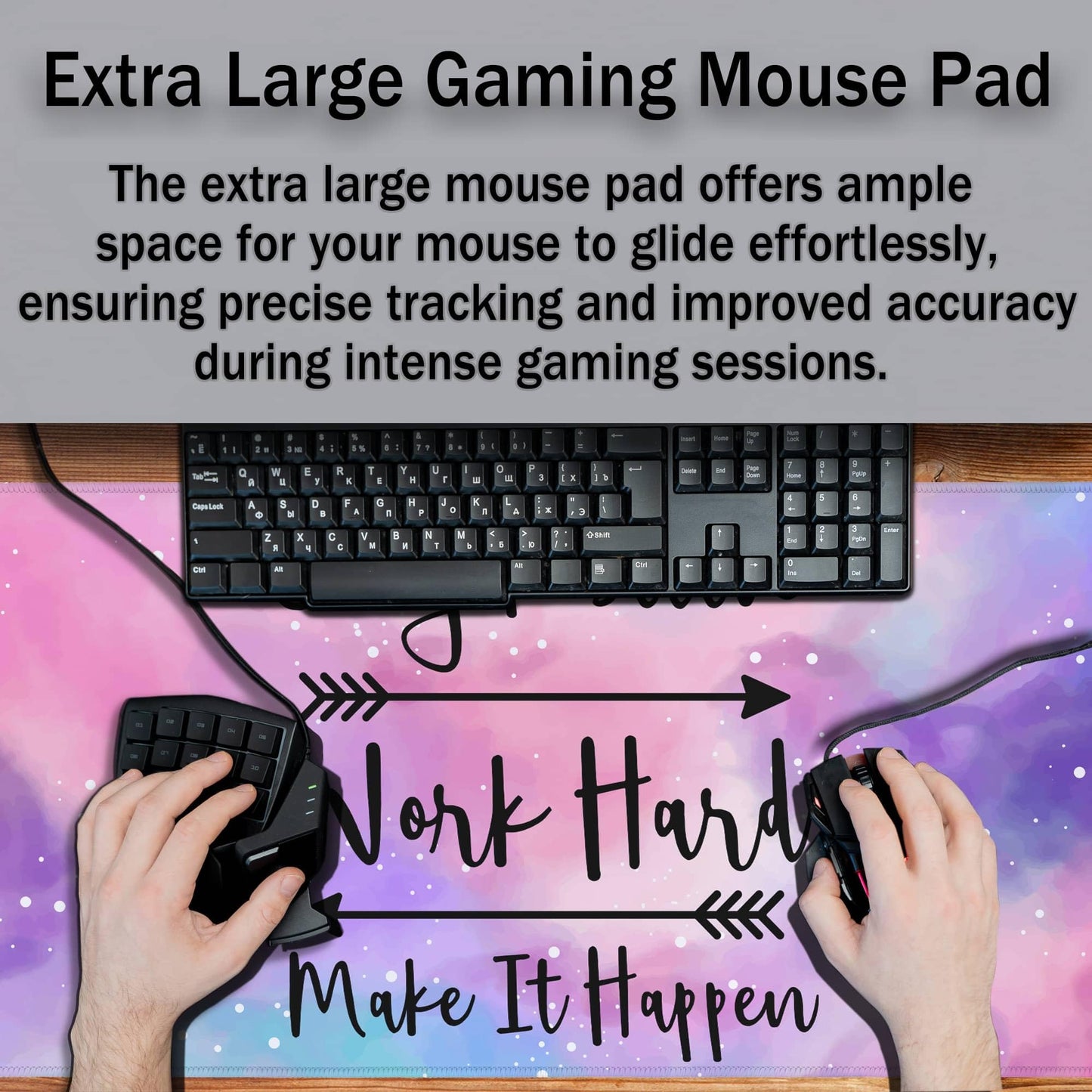 Samgula Gaming Desk Mat Large Gaming Mouse Pad Women Office Desk Mat Extra Large Mouse Pad Non-Slip
