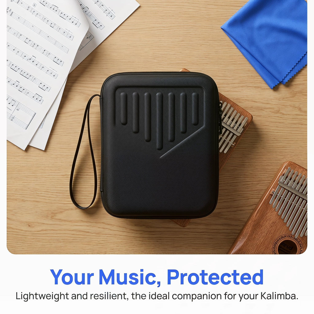 Miwayer 17-Key Kalimba Case, Thickened Thumb Piano Storage Bag - Shockproof, Waterproof, Durable