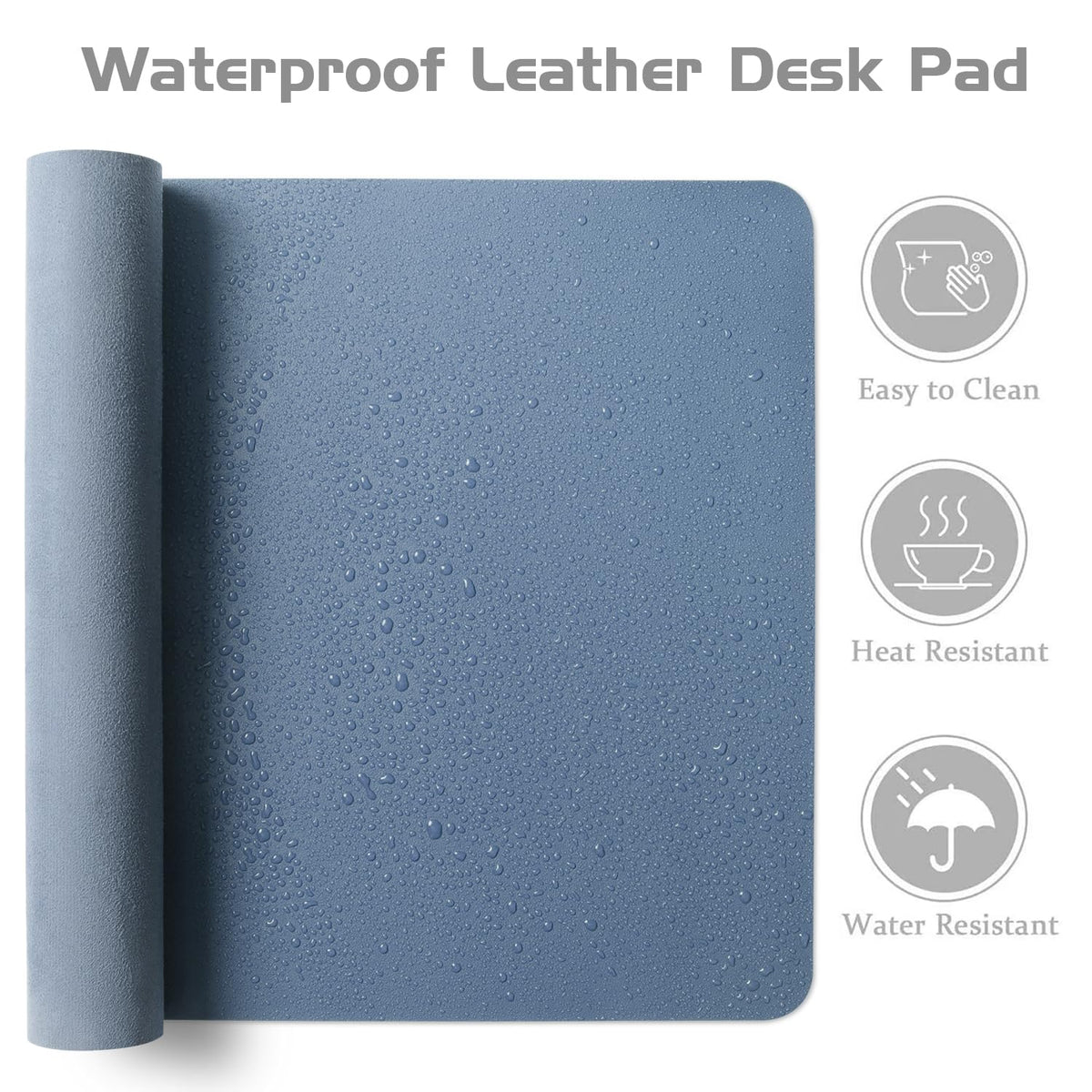 Aothia Leather Desk Pad Protector, Office Desk Mat, Large Mouse Pad, Laptop Desk Pad, Non-Slip PU