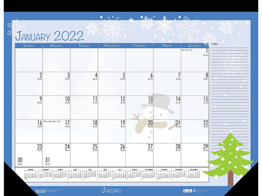 House of Doolittle 2022 Monthly Seasonal Desk Pad Calendar, 18.5 x 13 Inches, January - December