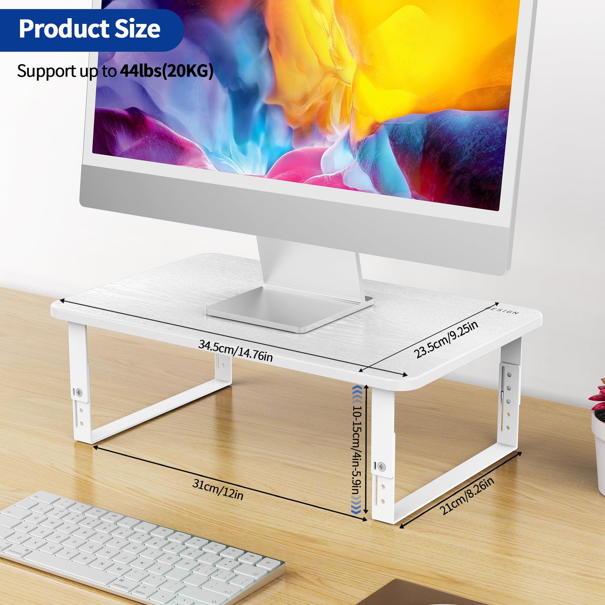 BESIGN MS01 Monitor Stand Riser, Height Adjustable Laptop Stand, Computer Monitor Stand for