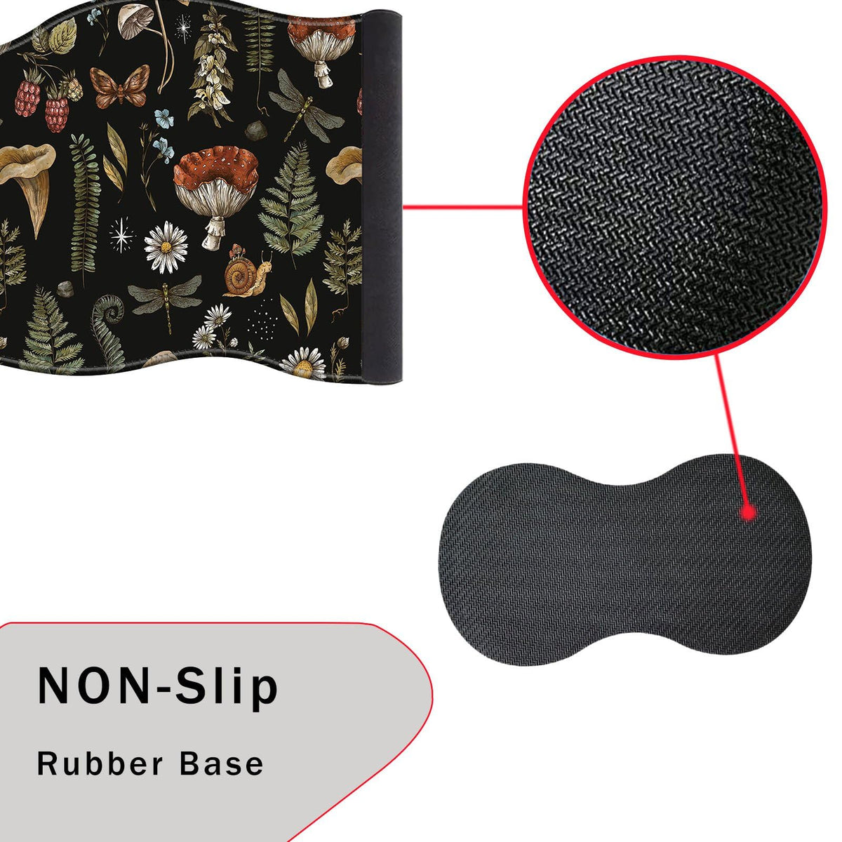 CICPLKSE Mouse Pad with Wrist Support + Desk Mat + Coaster 3 in 1 Set, XXL Large Gaming Mousepad