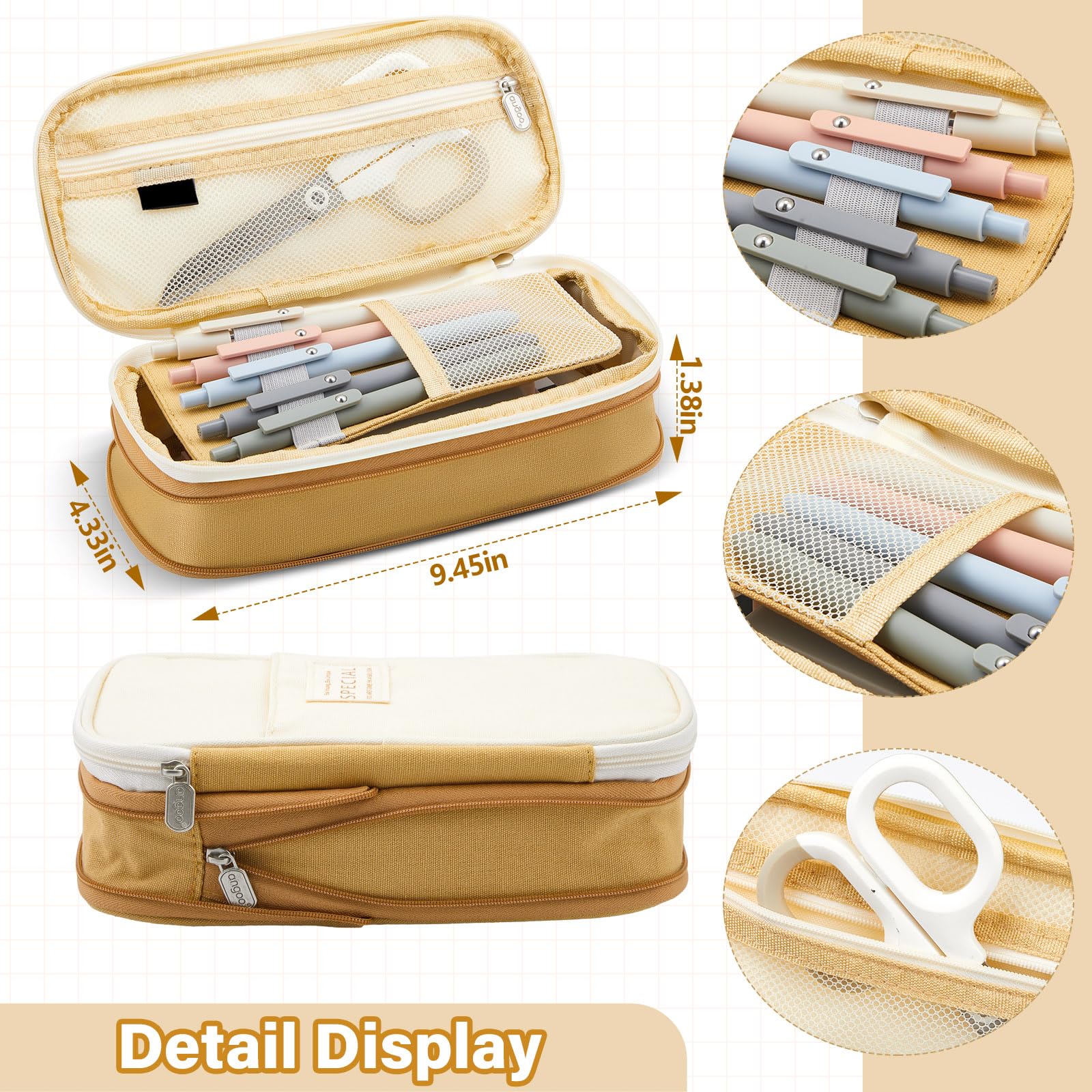 Jutom 39 Pcs Aesthetic Book Annotation Kit,Khaki,Cute Style
