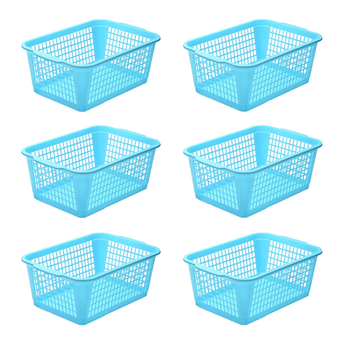 YBM HOME Plastic Perforated Storage Basket Bin Office Drawer, Shelf Desktop Countertop Tray