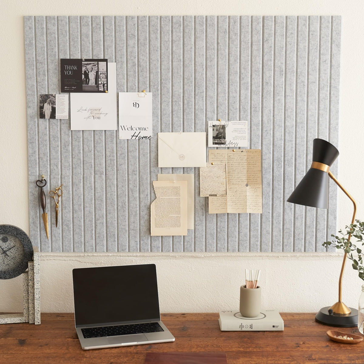 Large Felt Bulletin Board - Stylish 35 x 47 Inch Cork Board Alternative