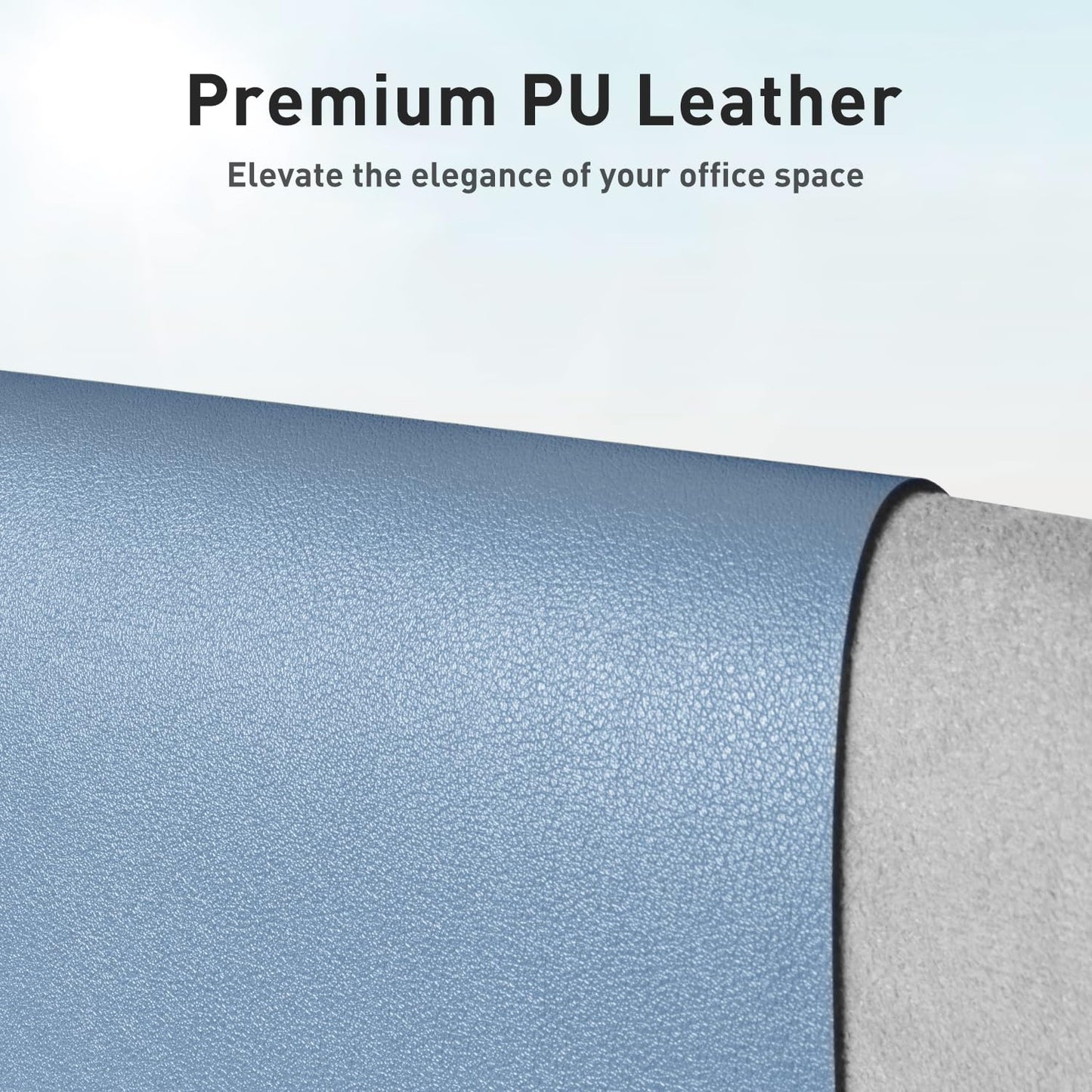 Aothia Leather Desk Pad Protector, Office Desk Mat, Large Mouse Pad, Non-Slip PU Leather Desk