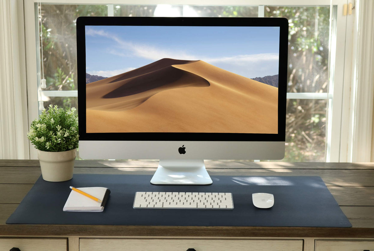 Vine Creations Leather Desk Mat Large 36" x 20", Desk Protector Mat, PU Leather Desk Pad, Large