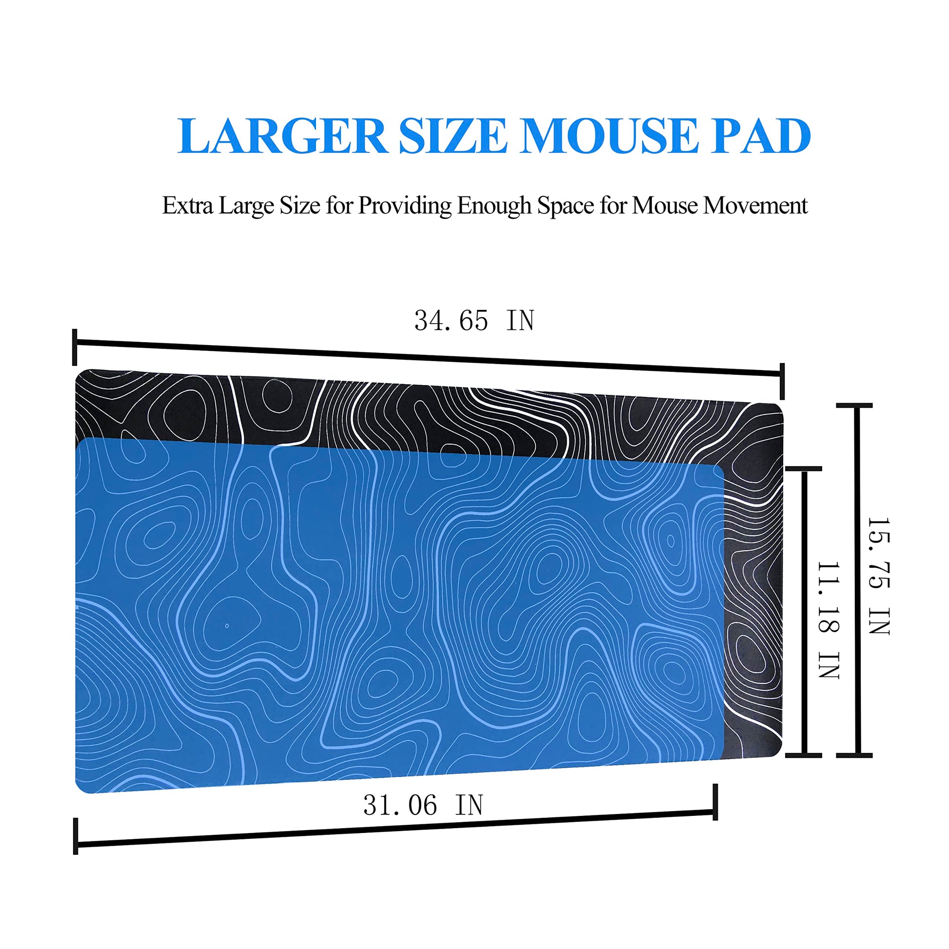 Viorichve Gaming Mouse Pad XXL Extended Large Desk Pad Mat 34.65 x 15.75 Inches Keyboard Laptop