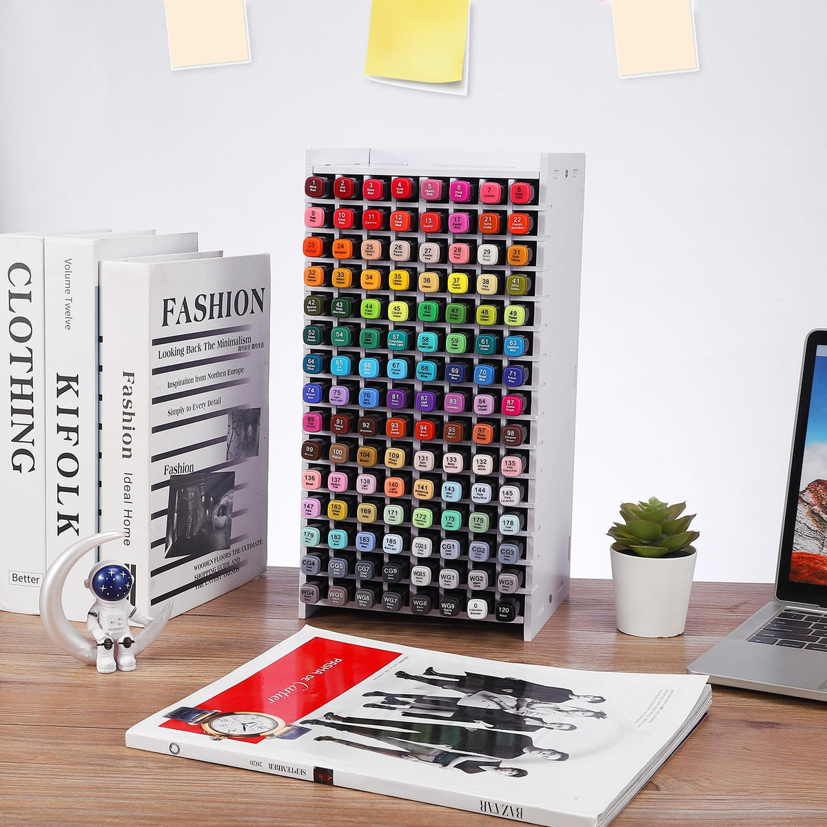 Yrangee Marker Organizer,120 Slots Marker Holder Organizer with Divider