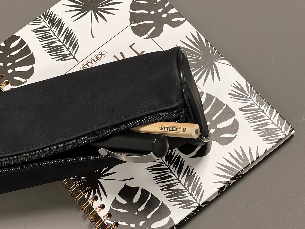 Stylex Leather Pencil Pouch - Black