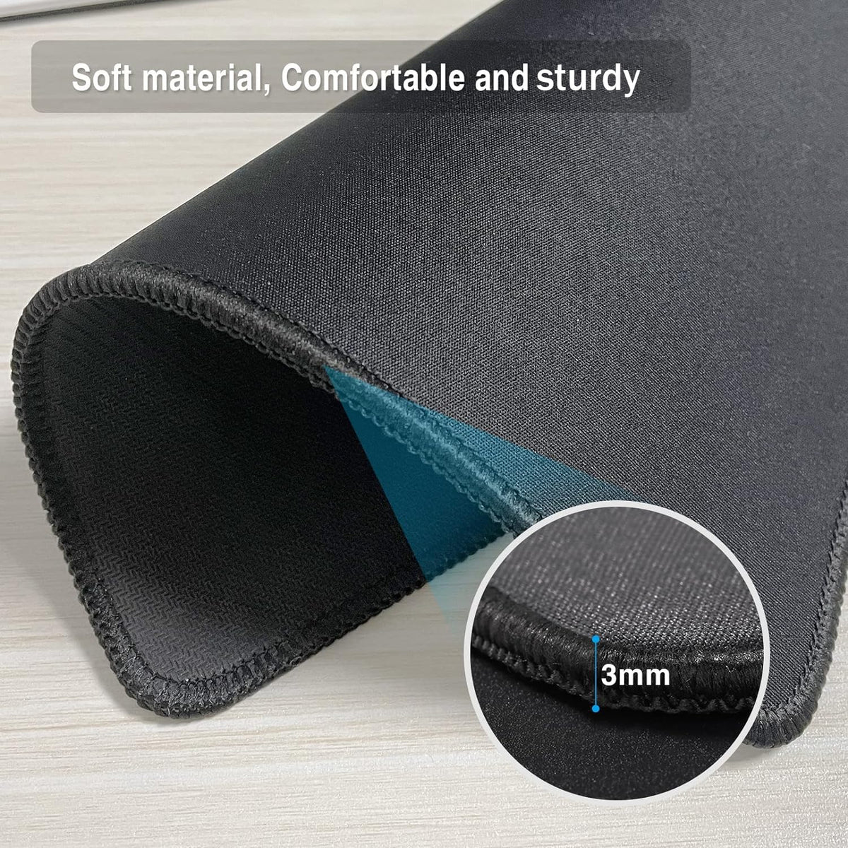 Zhithink 11 Pack Mouse Pad, 10.2''x8.2'' Computer Mousepad Bulk, Black