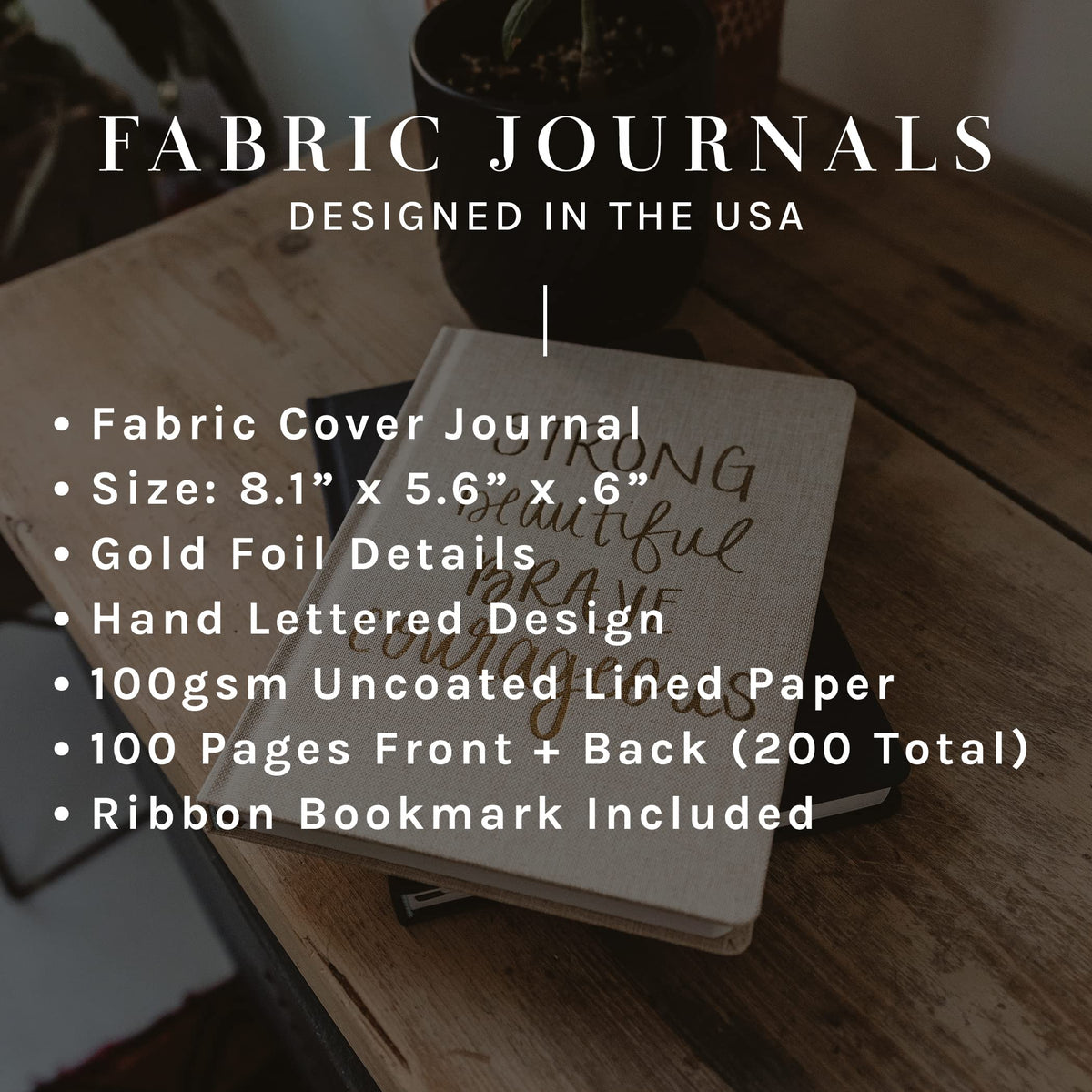 Sweet Water Decor Dream Plan Do Motivational Journal - Grey Fabric Journal with Rose Gold Details