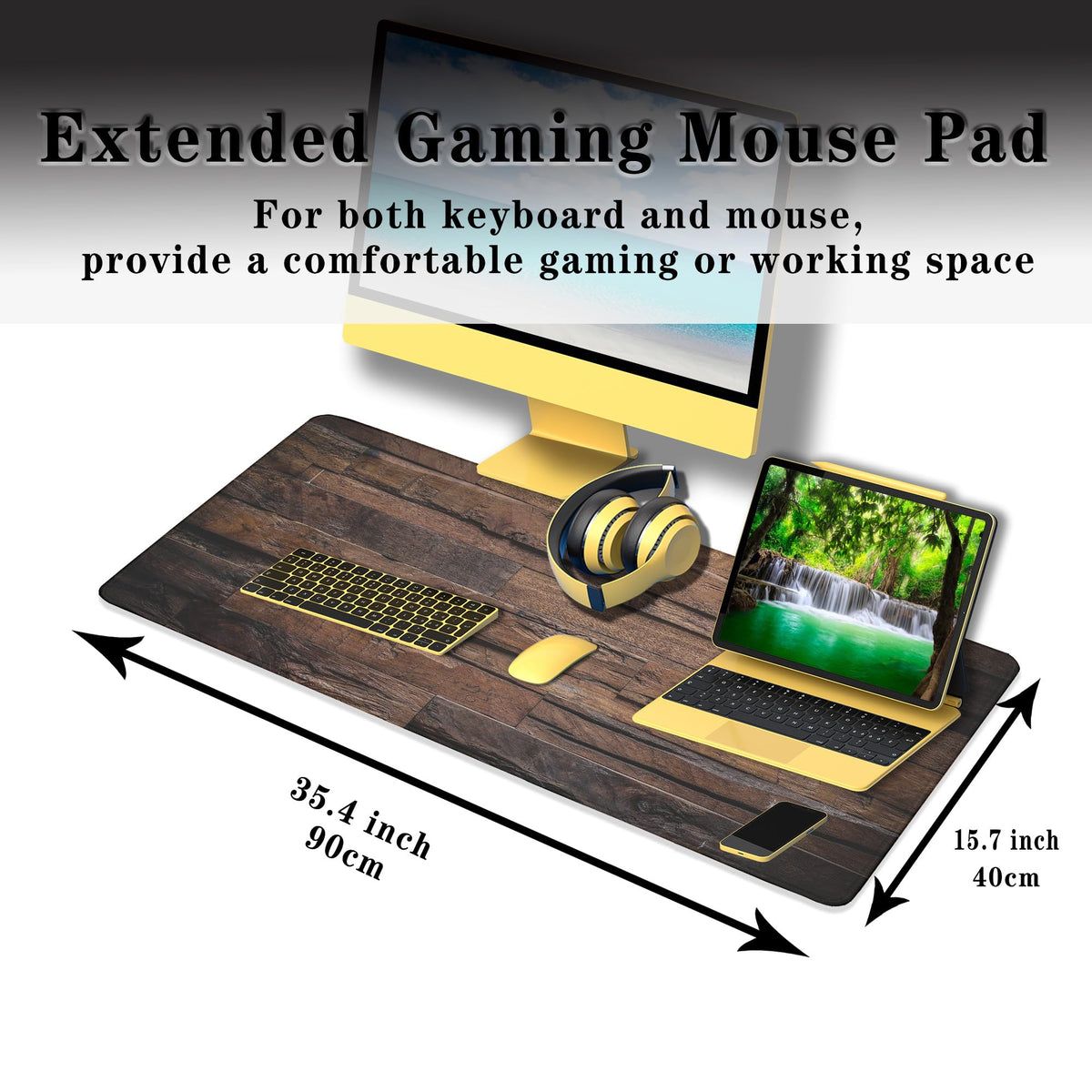 Samgula Gaming Mousepad Computer Desk Pad, Computer Desk Mats XXL Mouse Pad, Pc Gaming Mat