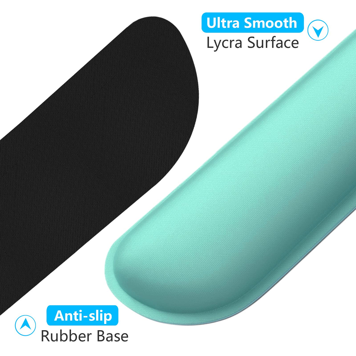 Dapesuom Enlarge Keyboard Wrist Rest, Memory Foam Wrist Cushion for Desk Mats Support, Cute Typing
