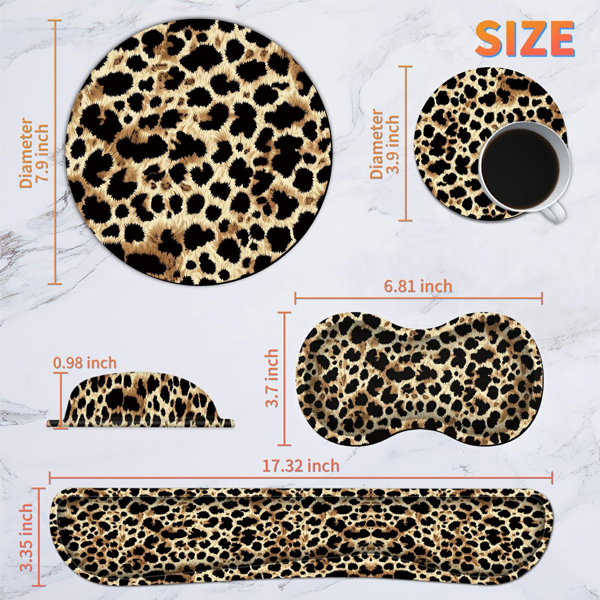 Keyboard Wrist Rest Pad + Mouse Wrist Rest + Gaming Mouse Pad + Coasters Ergonomic Memory Foam