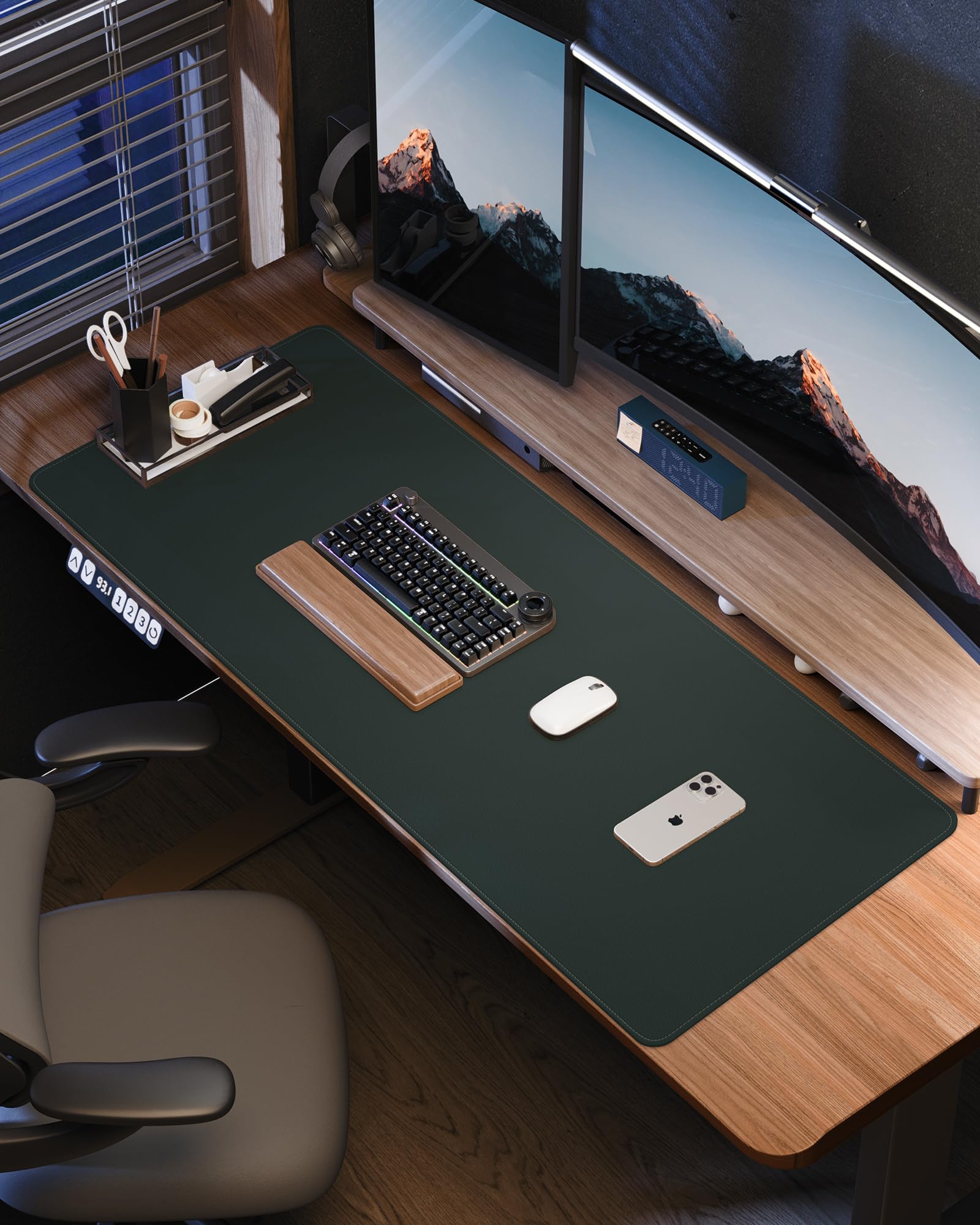 Large Desk Mat 55"x17" - Premium Non-Slip Desk Pad, Waterproof and Scratch-Resistant Office Desk