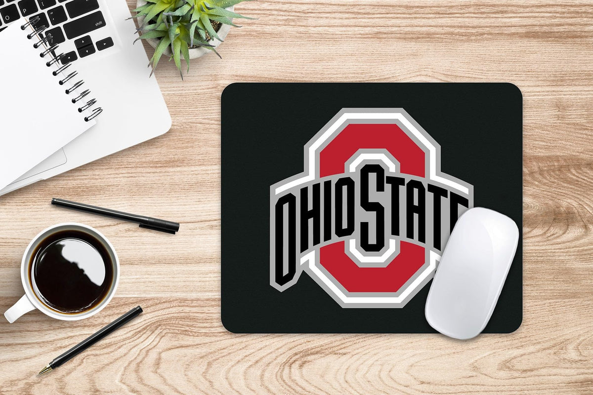 OTM Essentials Officially Licensed Ohio State University Standard Fabric Mouse Pad, Desk