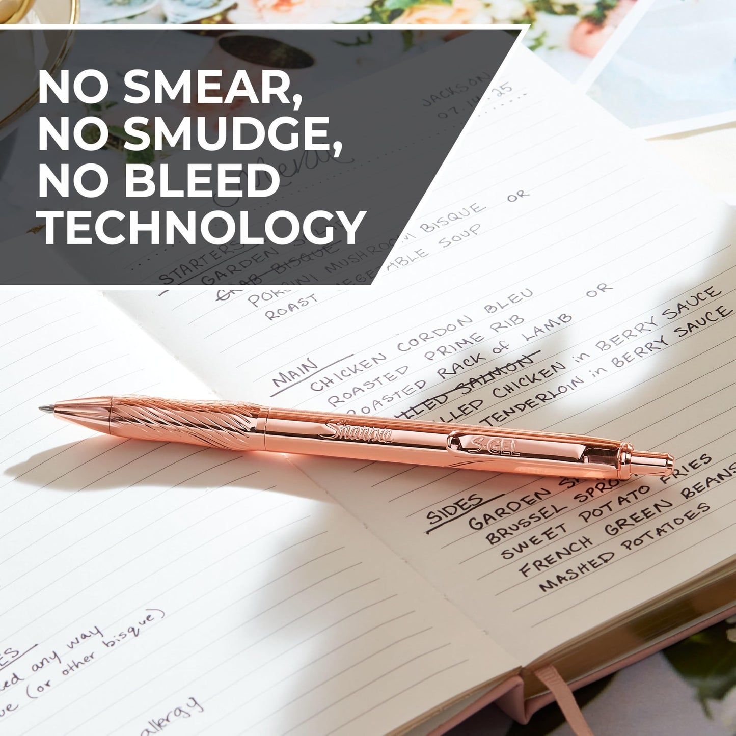 Sharpie S-Gel Pens, Copper Metal Body, Medium Point (0.7mm), Black Gel Ink, Includes 2 Pens and 2