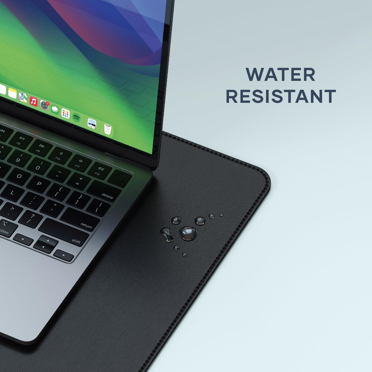 Satechi Vegan-Leather Desk Mat, Scratch and Water Resistant, Black