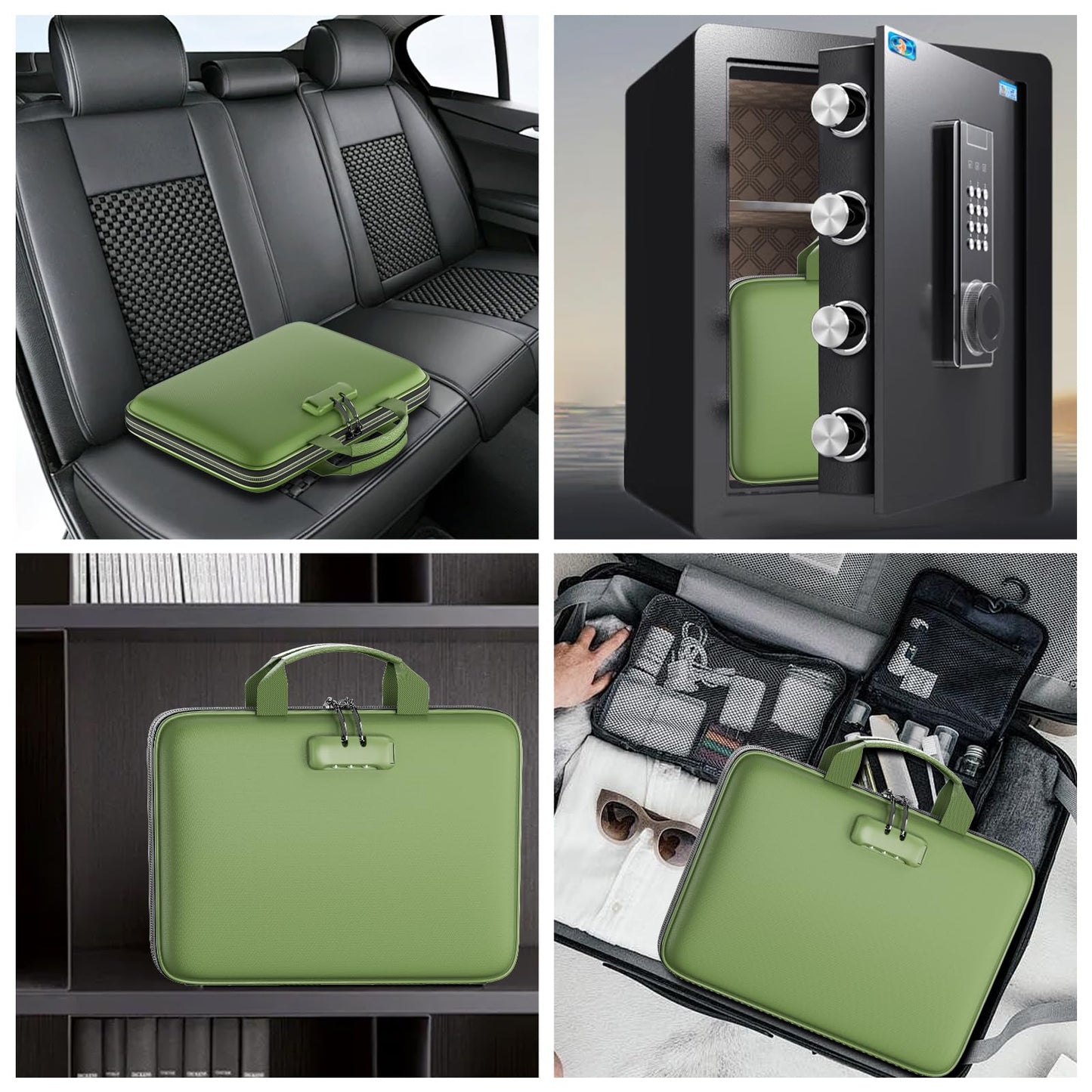Tamfile Fireproof File Organizer with Lock,Hard Case Fireproof Document Box