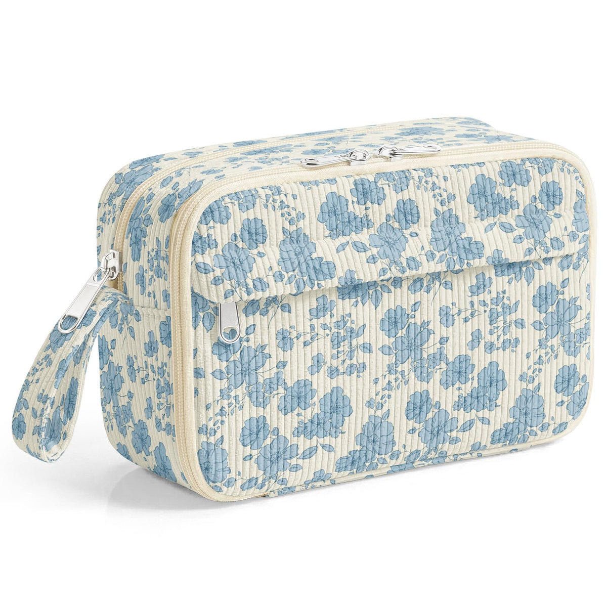 WOBAGMEN Cute Pencil Case,Large Corduroy Zippered Pencil Case Pouch, aesthetic Pencil Bag with