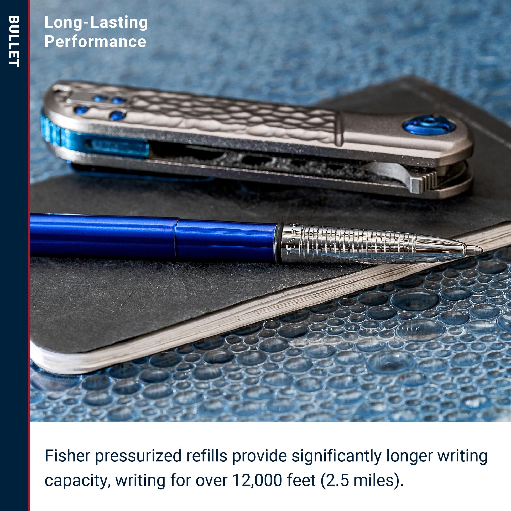 Fisher Space Pen Blue Moon Pressurized Ballpoint Bullet Pen, Gift Box