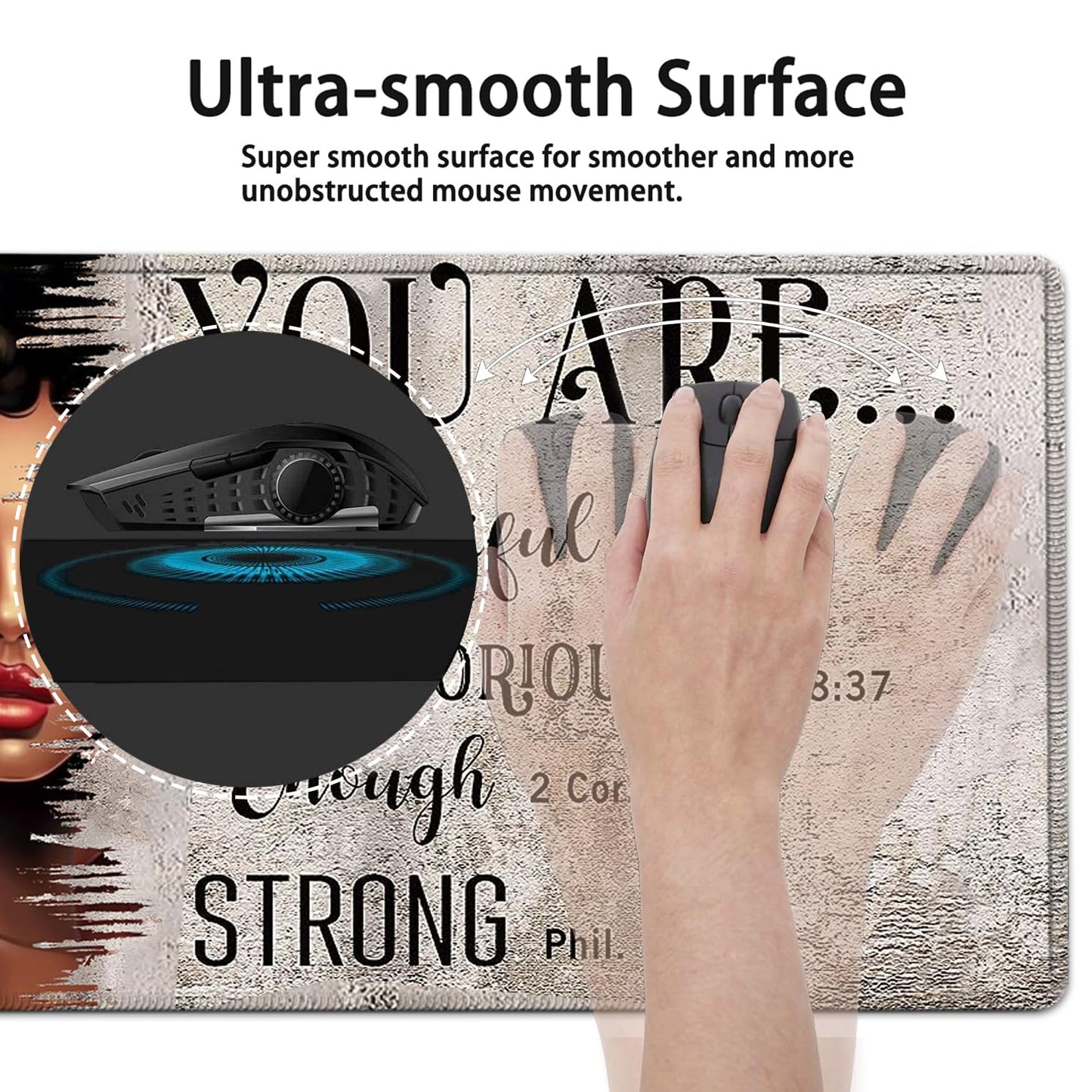 Large Mouse Pad, 31.5 x 11.8in Extended Gaming Mouse Pad with Stitched Edges, XXL Mousepad