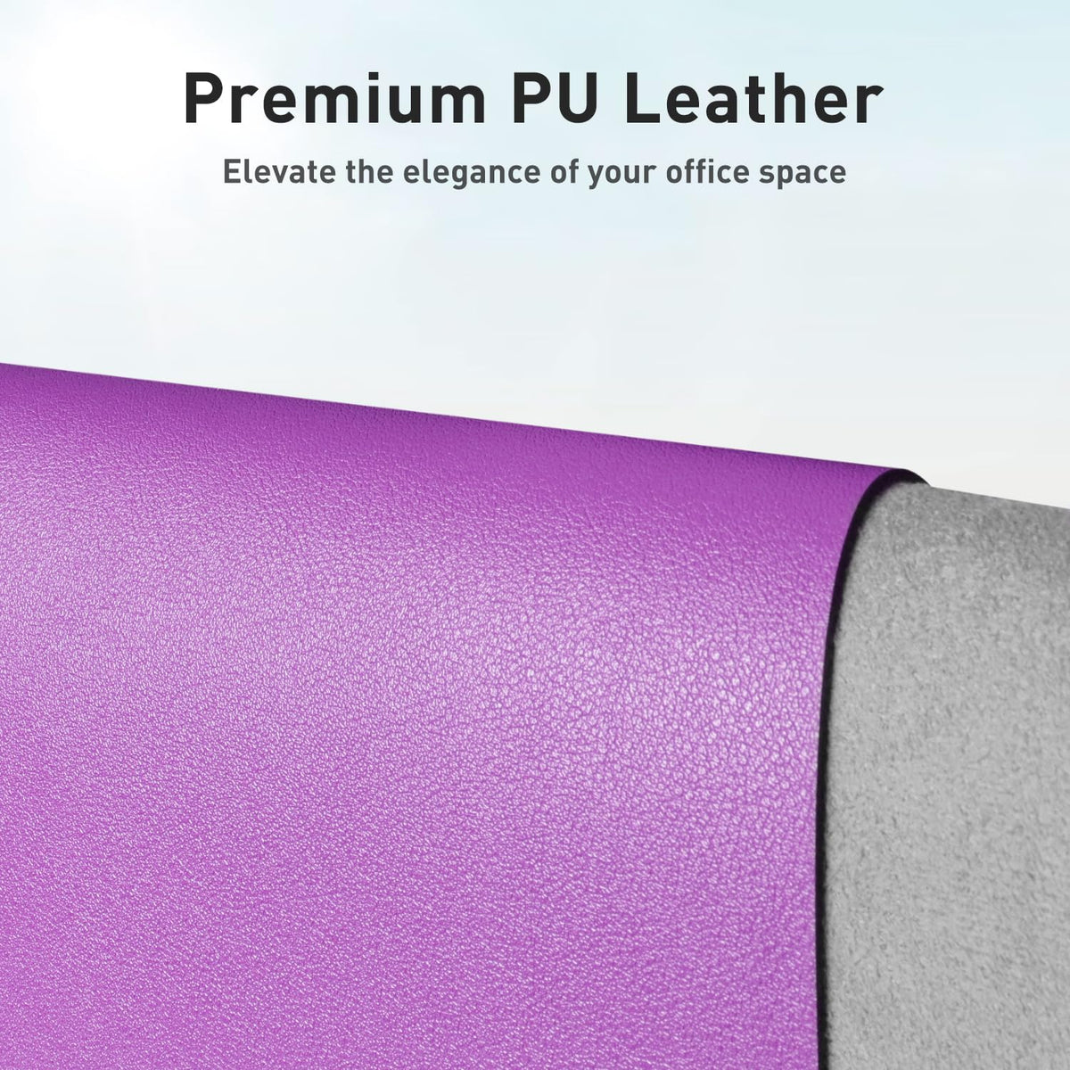 Aothia Faux Leather Desk Mat - Non-Slip PU Leather Desk Blotter, Waterproof Writing Surface, Large