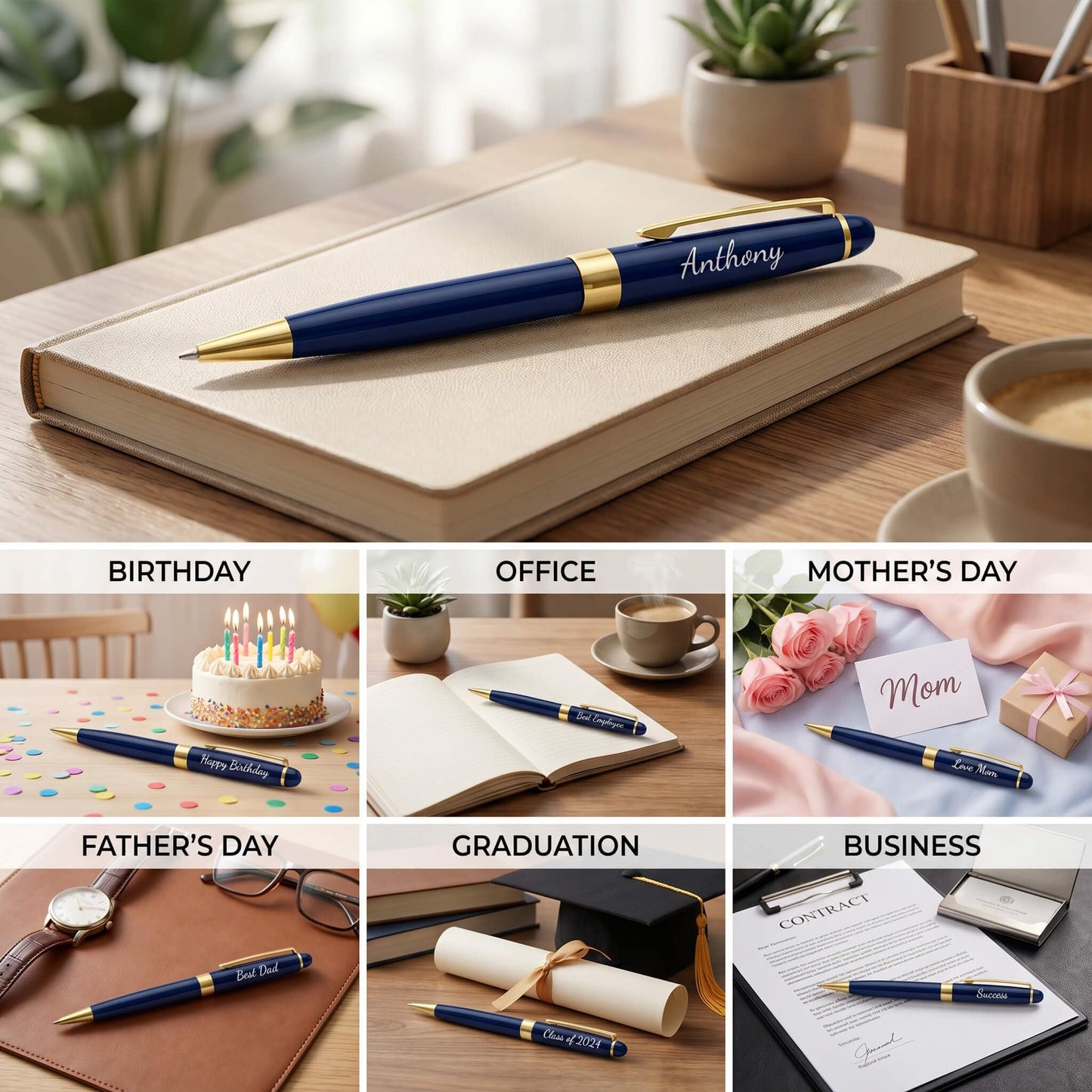 Personalized Fancy Pens - Advertising Buesiness Gift Office Writing Pen Set