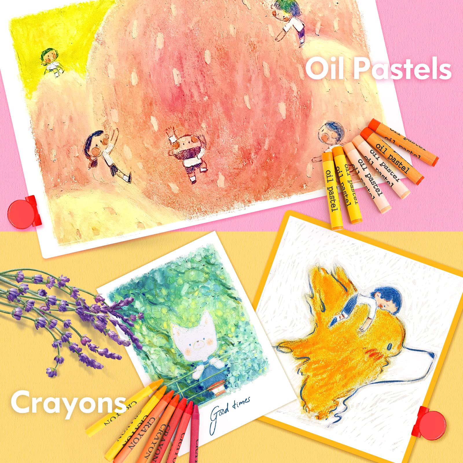 Soucolor 283 Pcs Art Supplies Drawing Set Easel Pads, Coloring Book Gift