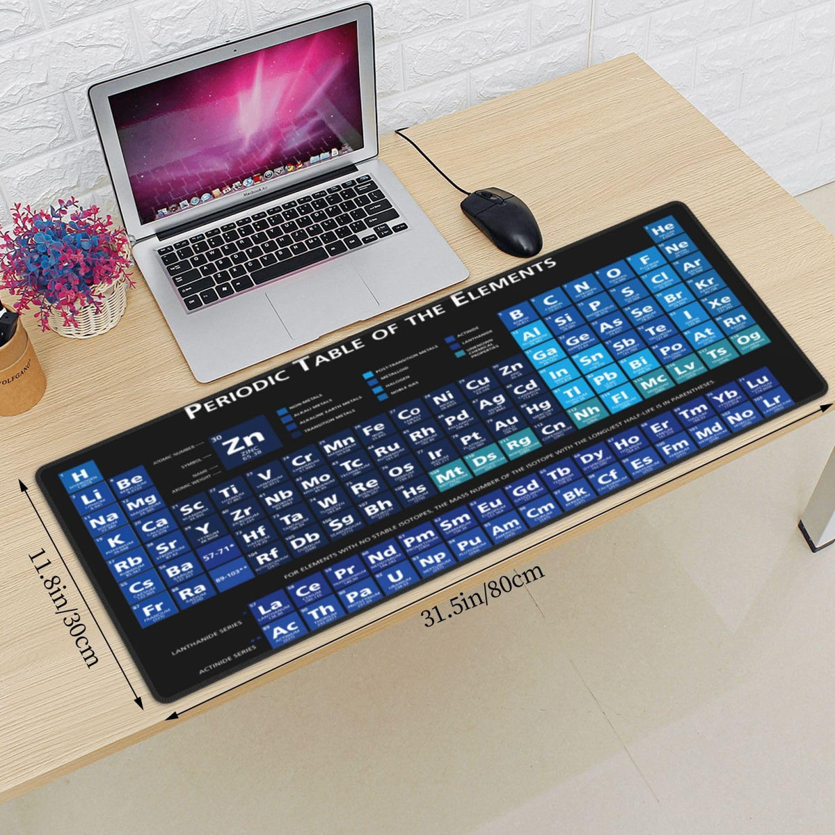 Sigouyinei Extra Large Desk Pad 31.5x12in Office Gaming Non-Slip Mouse Pad