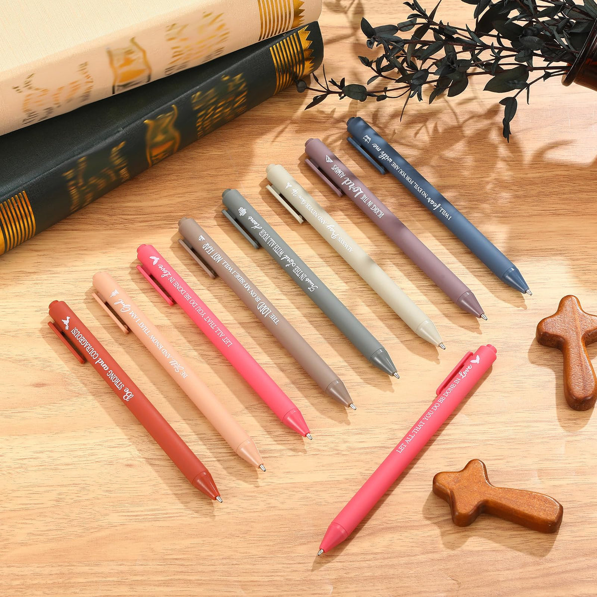 Sayglossy 80 Pcs Bible Verse Pens Christian Ballpoint Pens Inspirational Quotes Writing Tool Small