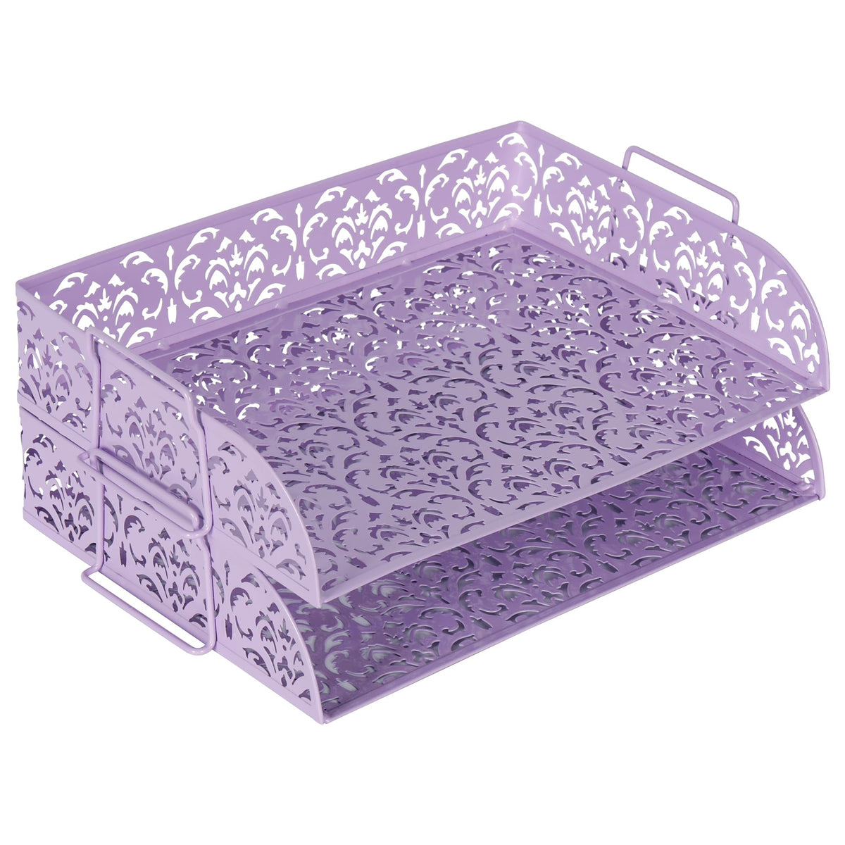 EasyPAG Paper Organizer for Desk 2 Tier Stackable Paper Tray for A4 Legal Size Folders Metal File