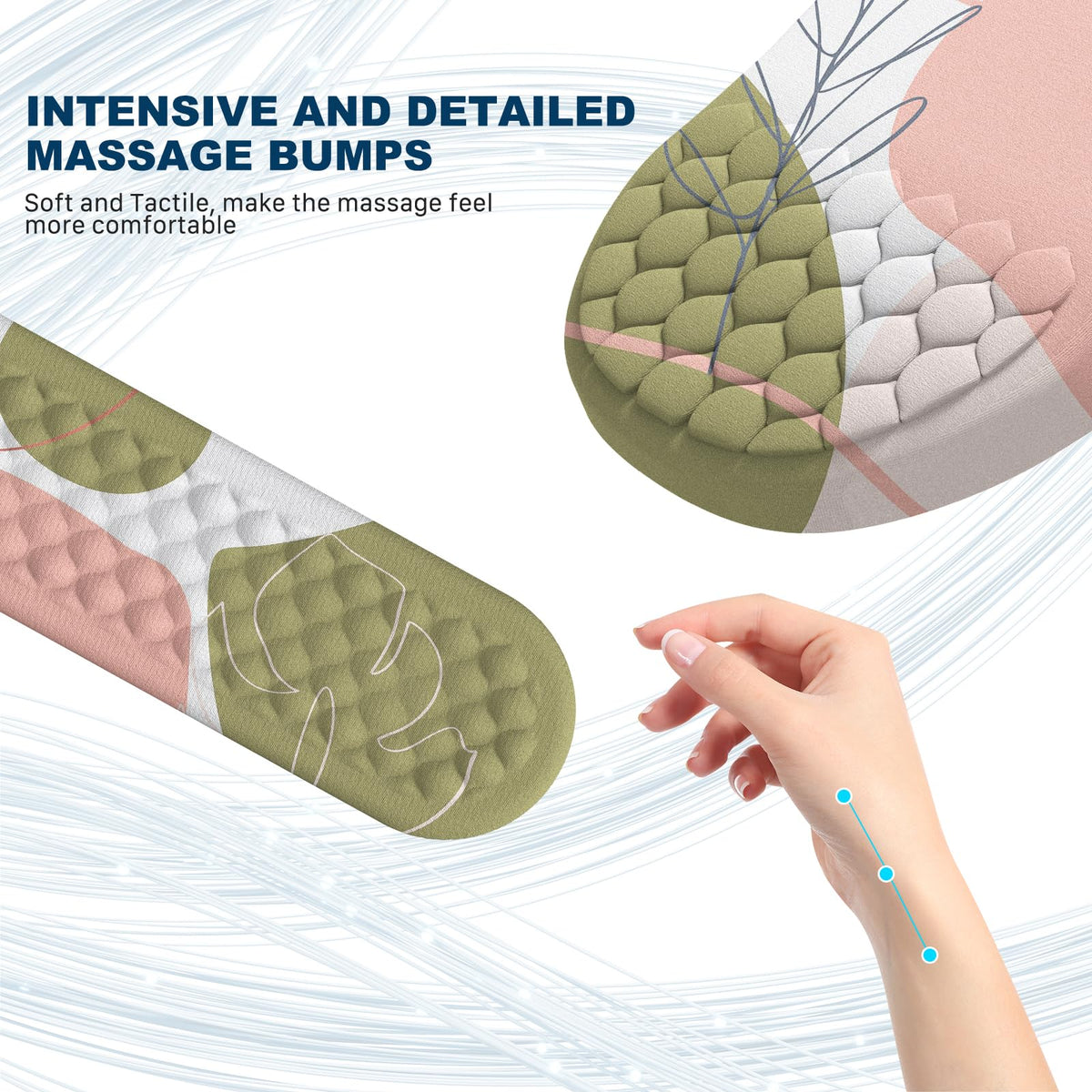 Hasinart Ergonomic Mouse Pad and Keyboard Wrist Rest with Massage Design, Space-Saving Mouse Pad