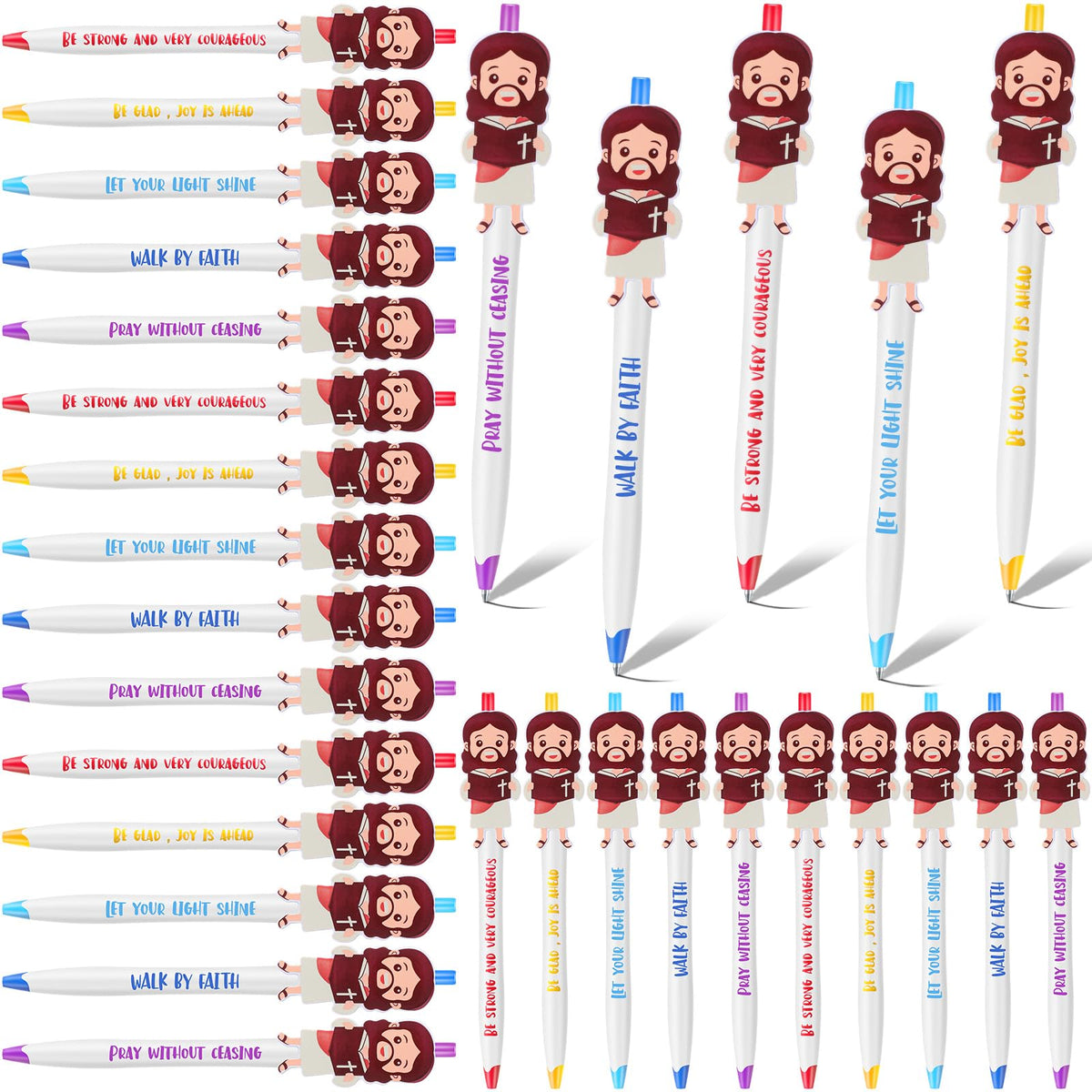 CroBlissful 36 Pcs Christian Jesus Pens for Kids, Back to School Supplies
