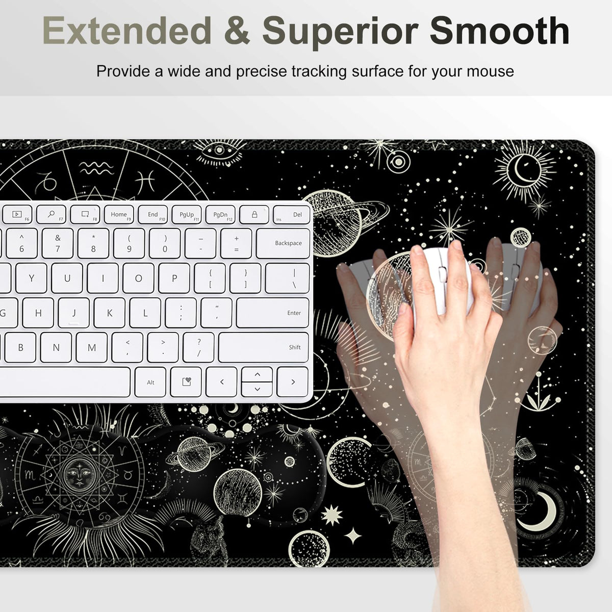 NXZGO Gaming Mouse Pad Keyboard Wrist Support, 4 in1 Mousepad Set with Wrist Keyboard Rest