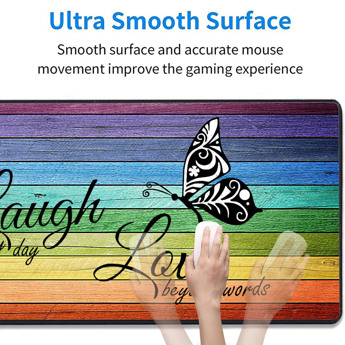 3 Piece Mouse Pad Set with Stitched Edge Large Anti-Slip Mouse Pad Desk Pad Keyboard Pad + Wrist