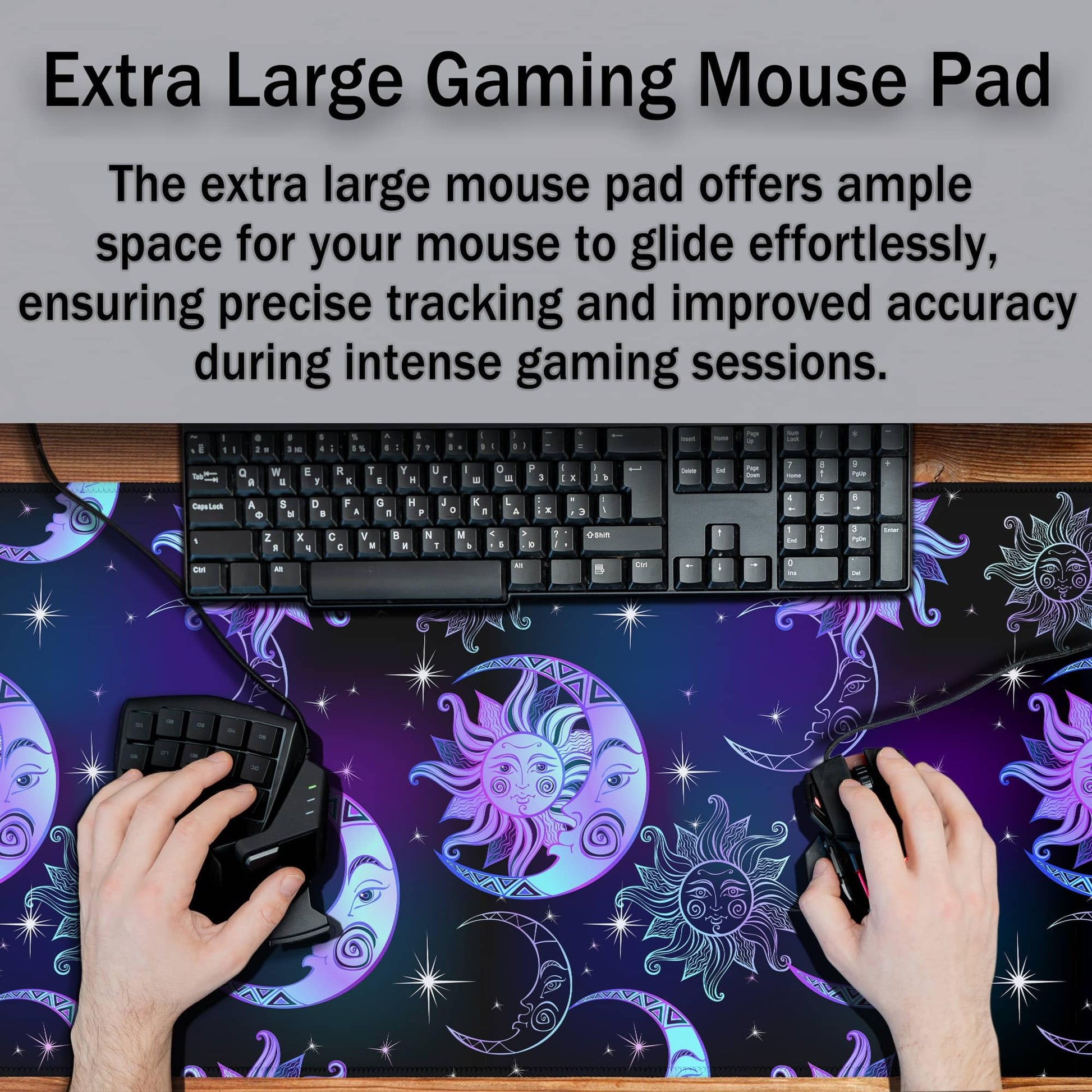 Samgula Gaming Mouse Pad Purple Desktop Mat Extra Large Mouse Pads Computer Desk Mat Pc Gaming Mat