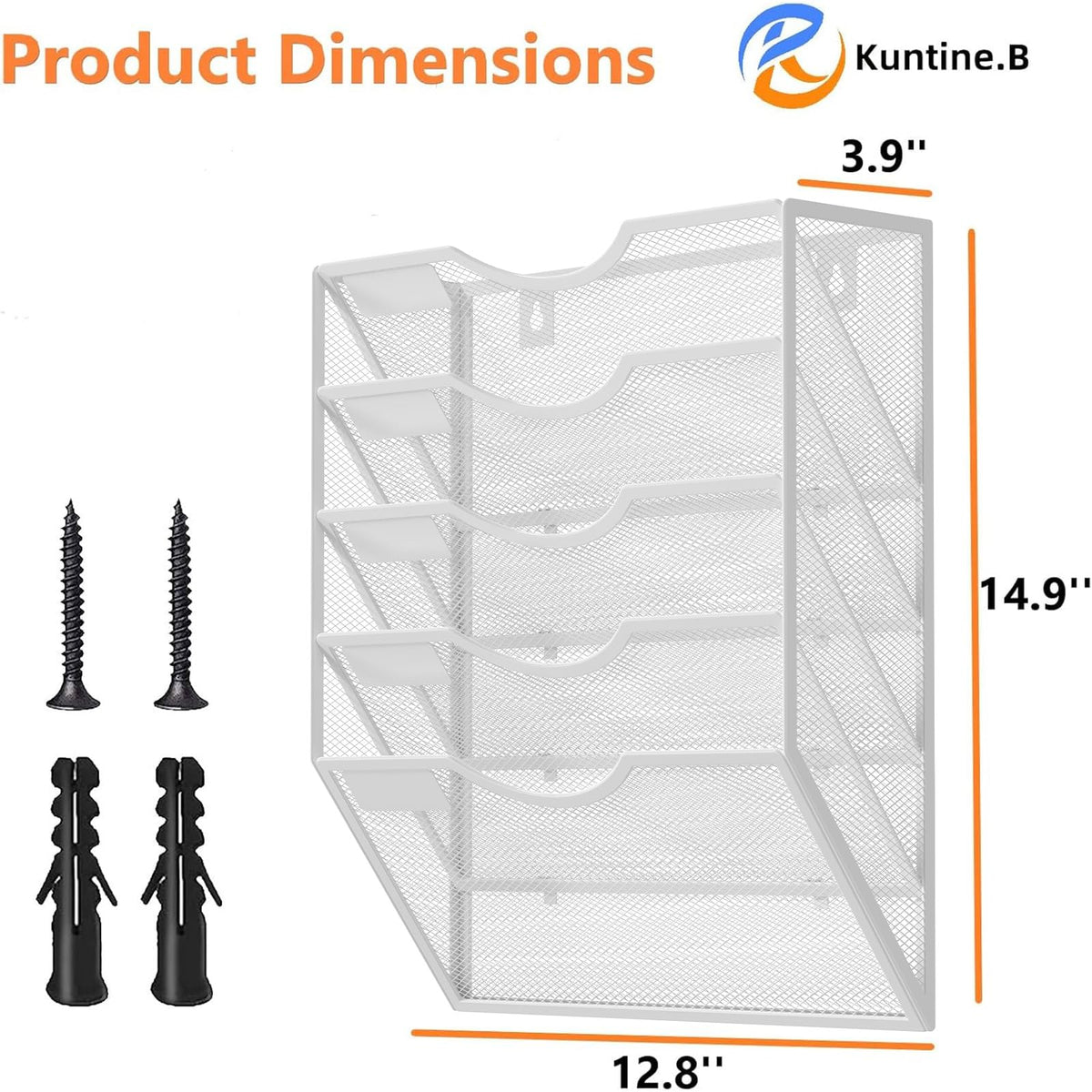 Kuntine.B Wall File Organizer Office Hanging Magazine Holder Wall File Organizer for Office Home