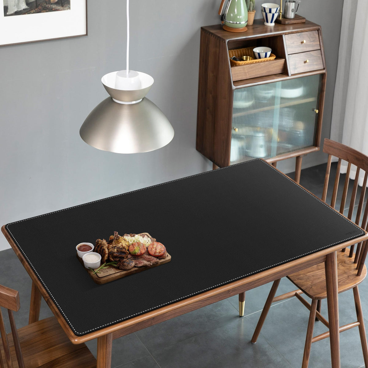 Mydours 55"x28" Extra Large Desk Mat - Full Desk Blotter Pad, (Black)