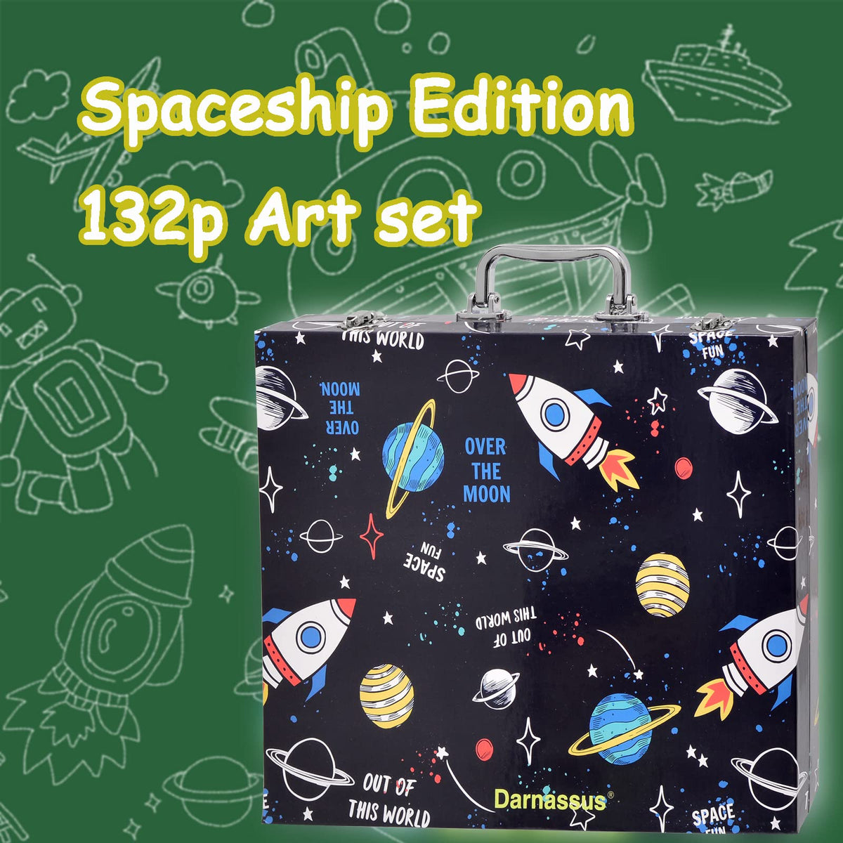 Darnassus 132-Piece Art Set, Deluxe Professional Color Set, Creating Gift Box, Art Set Crafts