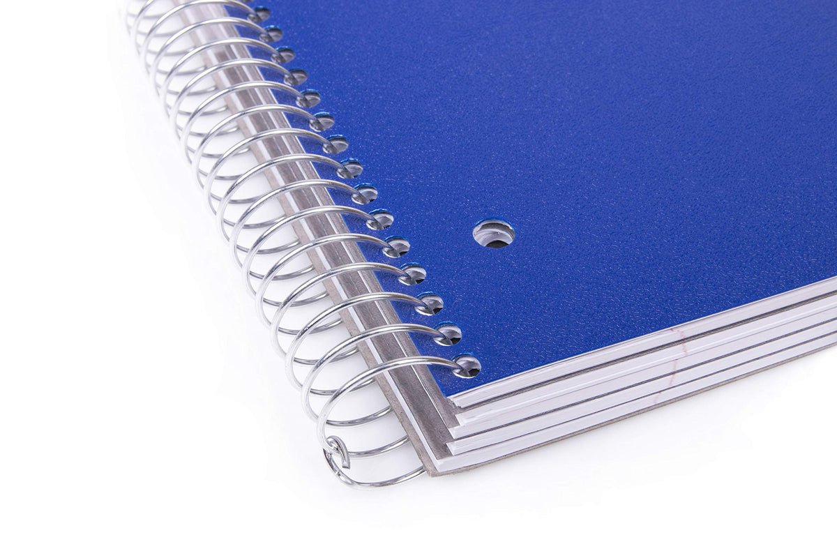 Mintra Office Durable Spiral Notebooks, 5 Subject (Blue, College Ruled 1pk)