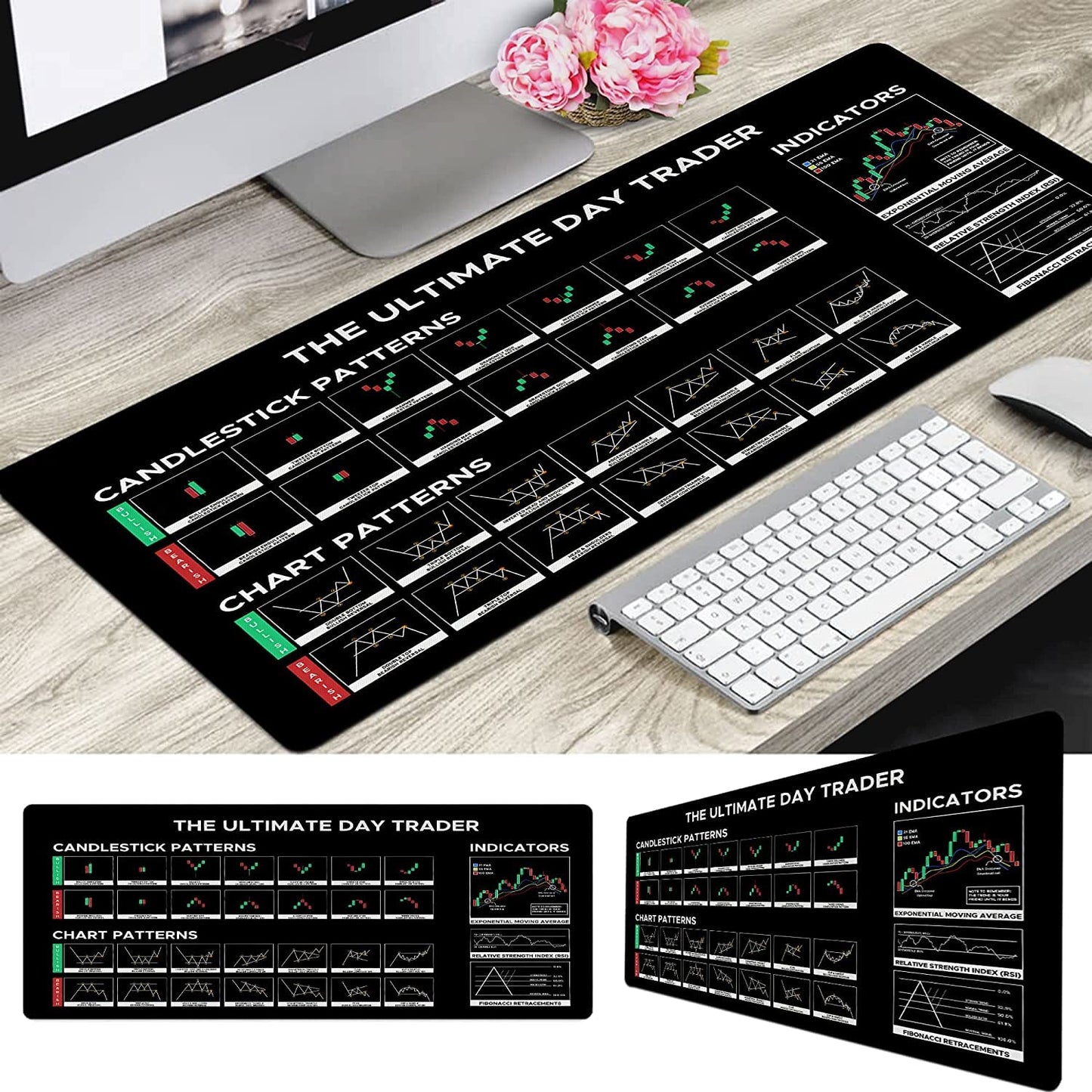 Designfullprint Stock Market Day Trader Gift Mouse Mat - Large Gaming Pad