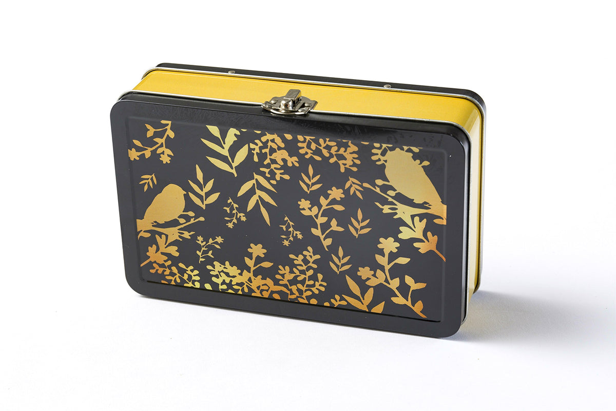 DAHO Metal Storage Box with Hinge for Office, School, Home, Makeup, Arts & Crafts and Accessories