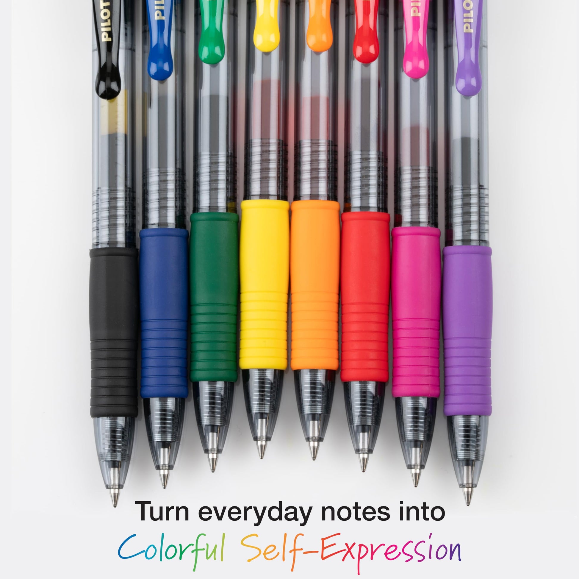 PILOT G2 Premium Gel Roller Pens, Rainbow Assorted Color Inks 0.7mm, 8 Pack