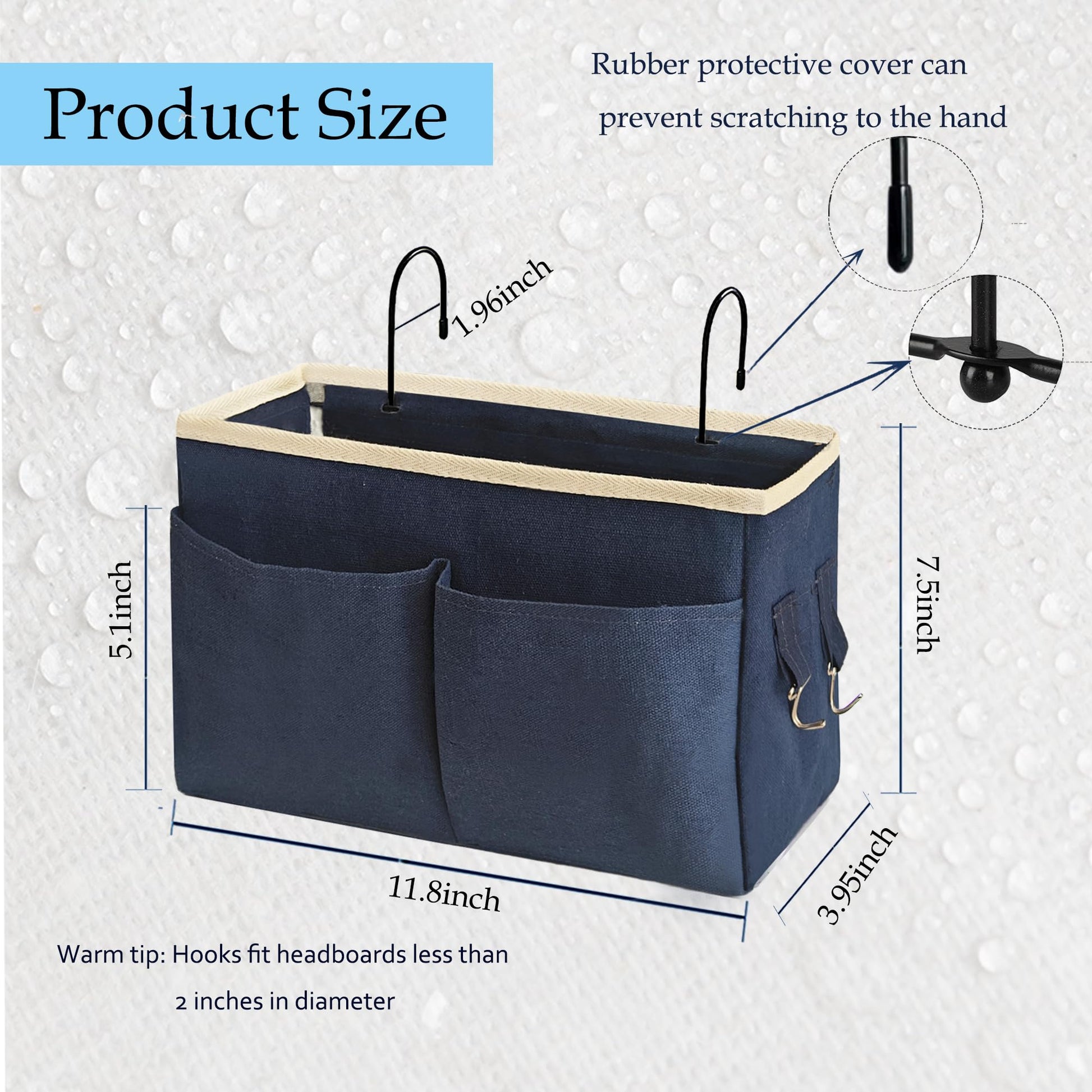 Someteth Bedside Caddy Bedside Hanging Storage Basket Multi-Function Organizer Caddy for Bunk and