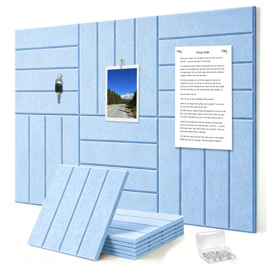 G Gamit 0.47" Thick Felt Wall Tiles 36"x24" Cork Board Alternative 6 Pack 11.81"x11.81"Felt
